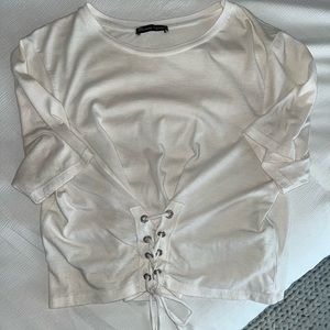 Zara lace up tee